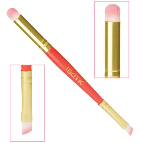 Четка Technic Brush It On с два края за размазване и нанасяне на сенки за очи