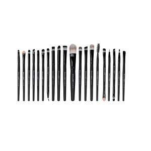 Set de 20 pensule de machiaj negre, prezentând toate pensulele incluse - Nonbrand Pensulă de machiaj & pensulă