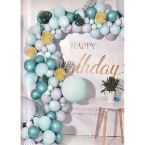 Green and gray balloon arch kit for birthday party decorations - Balloon