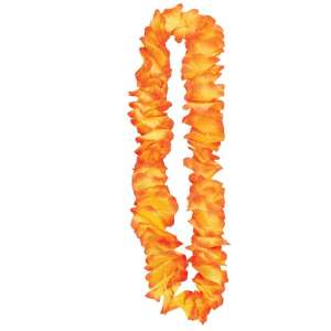 Orange flower lei for kids, Hawaiian party supplies - OEM