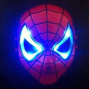 Spiderman mask with lights, red and blue, for kids, 20 cm, universal, 3-9 years old - Costume for Kid