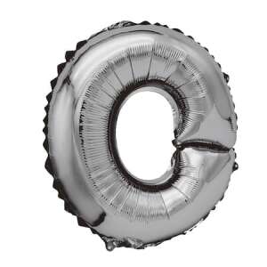 Silver foil letter O balloon, 40 inch, 97 cm - Balloon