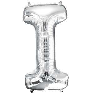 Silver letter I foil balloon, 40 inch, 97 cm - Balloon