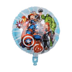 Balon foliowy Avengers z Kapitanem Ameryką, Iron Manem, Thorem, Hulkiem i Czarną Wdową - Bułka w powietrzu