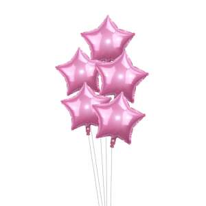 Csokor 10 fólialéggömb, rózsaszín babaváró, Stars Magic, 18 hüvelyk, 18 inch 51692733 