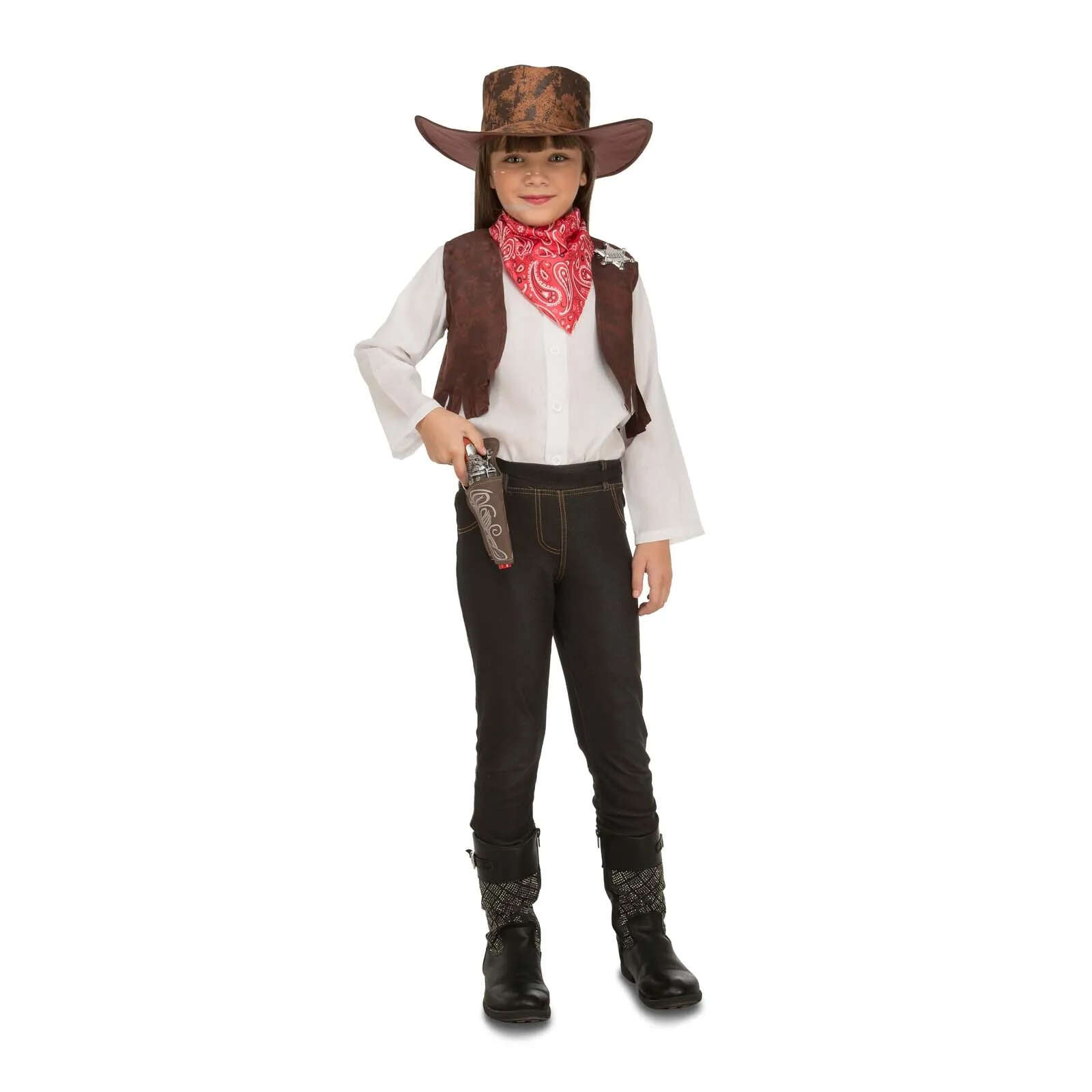 Cowboy jelmez kiegészítőkkel 3-5 éves gyerekeknek 110 - 120 cm