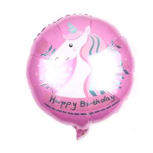 Rosa Einhorn Folienballon, Happy Birthday, Magic Party - Luftballons