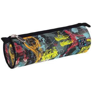 Diverse20 cylindrical pencil case with a colorful soccer design - Pencil Case