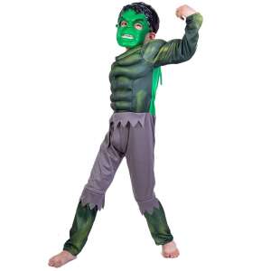 Hulk costume for boys, green muscle jumpsuit with mask, Marvel superhero costume - OEM