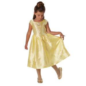 Kostium Belle Piękna i Bestia dla dziewczynek, Żółta Sukienka z Haftowanymi Szczegółami - Disney Kostium dla dzieci