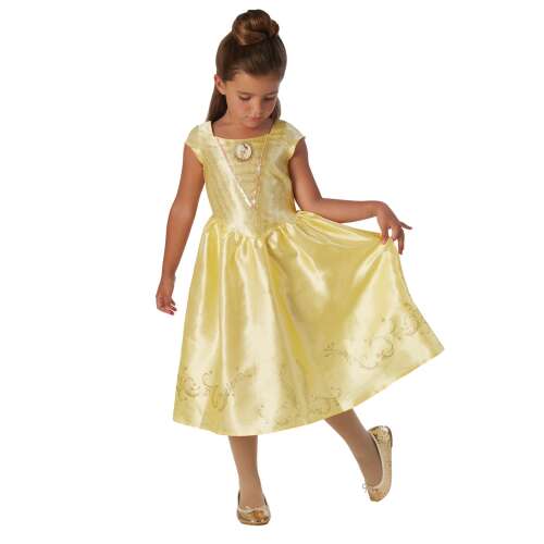 Kostium Belle Piękna i Bestia dla dziewczynek, Żółta Sukienka z Haftowanymi Szczegółami