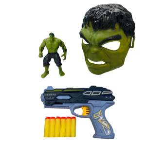 Hulk mask, figure and toy gun set for boys - OEM