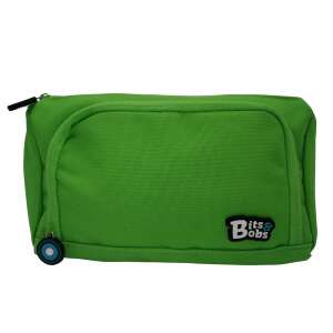 Olma pencil case, green, 3 compartments, zipper, front view - Pencil Case
