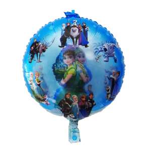 Frozen Anna und Elsa Folienballon, 45cm, blau, mit Figuren - Partyzubehör