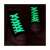 Glow in the dark shoelaces on black sneakers