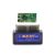 ELM327 OBD2 scanner with circuit board floating above