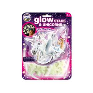 Glow Stars & Unicorns glow in the dark stickers, 35 stars and 8 unicorns, for kids 3 years and up - Sticker, Magnet