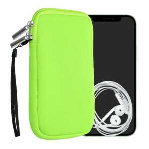 Калъф за телефон kwmobile от неопрен в зелен цвят с цип за смартфони с размер 6,7/6,8 инча - Технически статии и електроника