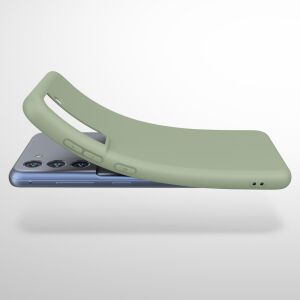 Kwmobile Samsung Galaxy S21 FE zielone etui silikonowe - Kontakty telefoniczne