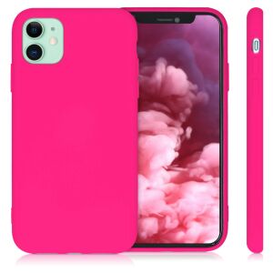 kwmobile iPhone 11 Pink Silicone Case on Phone - Nonbrand Phone Case