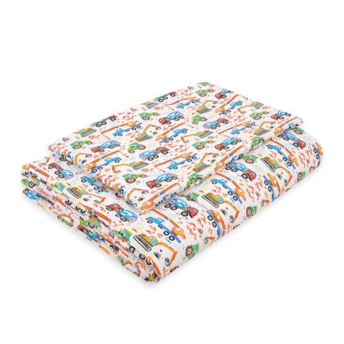 BabyLion Prémium munkagépek ágyneműszett, 2 részes, 100x135 cm