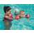 Child wearing Bestway Ultimate Spiderman Arm Floats in a swimming pool