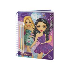 Besties Modedesigner Malbuch 30 Seiten, mit Farbstiften und 3 Stickerbögen