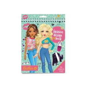Книга за дизайн на мода Besties - 24x20 cm, включва стикери и шаблони, за момичета - Grafix