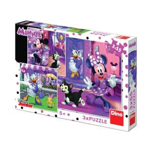 Dino Egy nap Minnie egérrel 3 x 55 darabos puzzle