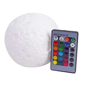 Lampă de lună cu schimbare de culoare cu telecomandă, 15 culori, 4 moduri, 12cm diametru, 11cm înălțime - Nonbrand Lămpi de masă