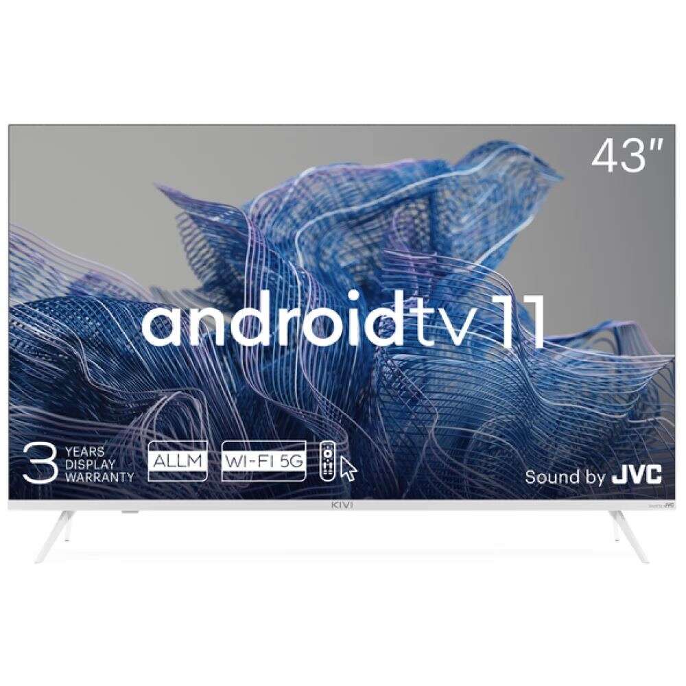 Kivi 43u750nw 43" uhd smart led televízió, 109 cm, hdr, fehér