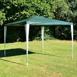 Pepita 3x3m grüner Gartenpavillon, Außenschutz, Sonnenschutz, wasserdicht, Partyzelt - Garten