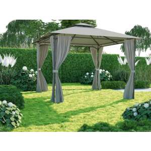 Pepita Prémium Kerti Pavilon függönyökkel 3x3m #szürke