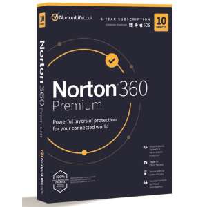 Norton 360 Premium Antivirus-Software Box für 10 Geräte, 1 Jahr Abonnement - Software