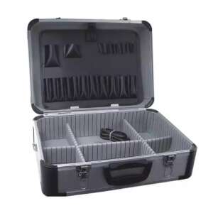 DEDRA Alumínium bőrönd 455x330x170, ezüstszínű 51853342 Szerszámos ládák és táskák