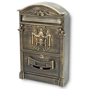 VRD horganyzott acél antik Postaláda #sötétbarna