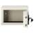Springos metal safe with electronic keypad and key lock, white, open view