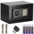 Springos black digital safe with accessories