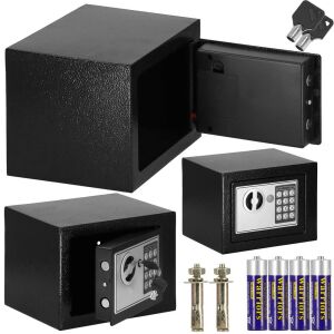 Springos black digital safe collage with accessories - Security Safe