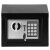 Springos black digital safe with key