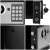Springos metal safe with electronic keypad and key lock, black, details