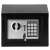Springos metal safe with electronic keypad and key lock, black