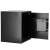 Springos metal safe, black, with digital keypad and key lock, open, with shelf