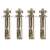 Springos metal safe, black, mounting screws