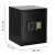 Springos metal safe, black, with digital keypad and key lock, dimensions