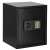 Springos metal safe with electronic lock and key, black