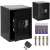 Springos metal safe with electronic lock and key, black, with mounting bolts, batteries, and keys
