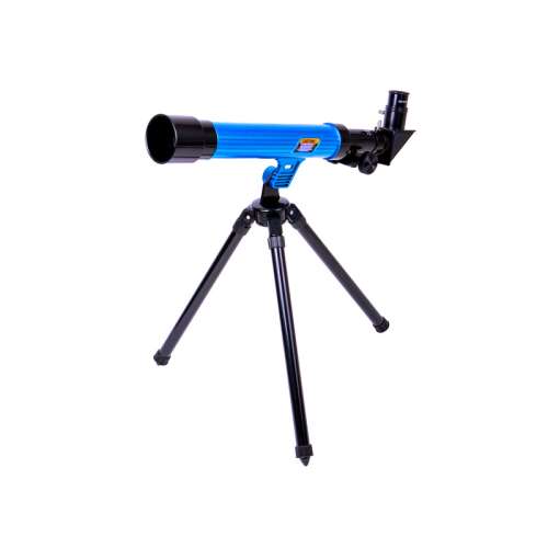 Telescop astronomic albastru cu trepied