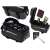 Waterproof bike handlebar bag with phone holder, black