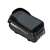 Waterproof bike handlebar bag with phone holder, black, top view